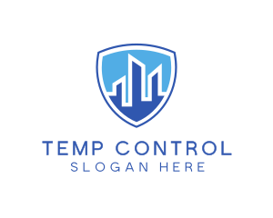 Office Building Security Shield logo design