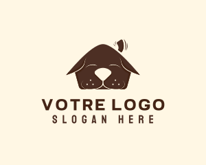 Dog Home Shelter Logo
