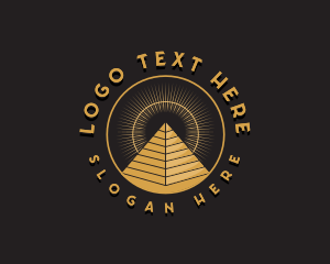 Ancient - Egyptian Pyramid Landmark logo design