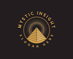 Divination - Egyptian Pyramid Landmark logo design