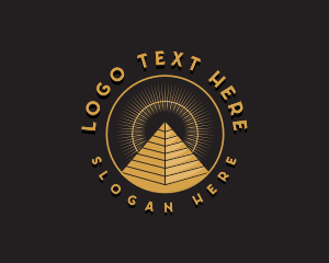 Egyptian Pyramid Landmark Logo