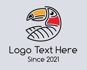 Tropical Bird - Toucan Bird Character logo design
