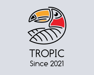 Toucan Bird Character logo design