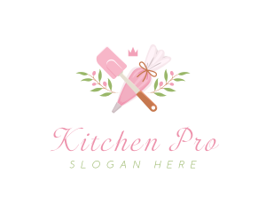 Kitchen Baking Spatula logo design