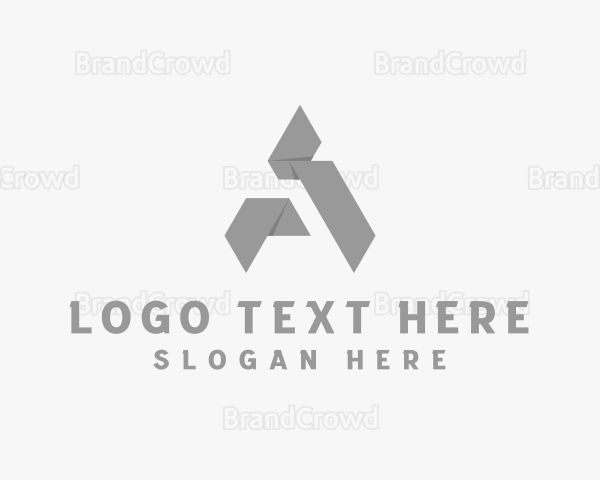 Paper Origami Craft Logo