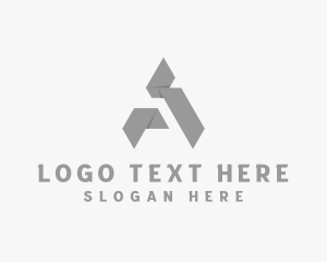 Letter A - Paper Origami Craft logo design