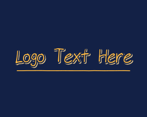 Preschool Handwritten Wordmark Logo