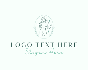 Seductive - Sexy Woman Body Floral logo design