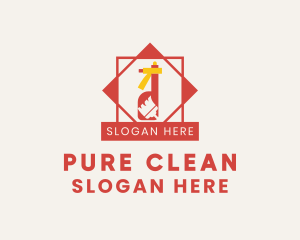 Disinfecting - Sanitation Broom Cleaning logo design