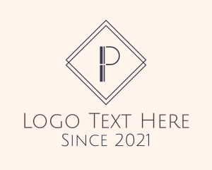 Art Deco - Art Deco Letter P logo design