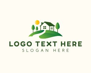 Field - Lawn Landscaping House logo design