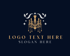 Lamp - Elegant Light Chandelier logo design
