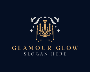 Chandelier - Elegant Light Chandelier logo design