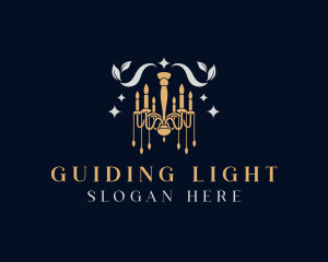 Elegant Light Chandelier logo design