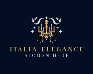 Elegant Light Chandelier logo design