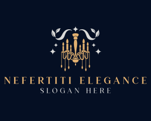 Elegant Light Chandelier logo design