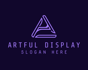 Purple Abstract Letter A  logo design