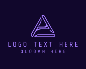 Gaming - Purple Abstract Letter A logo design