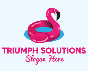 Inflatable Flamingo Floatie Logo