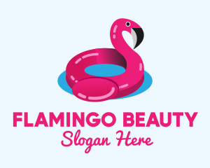Flamingo - Inflatable Flamingo Floatie logo design