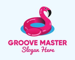 Travel - Inflatable Flamingo Floatie logo design
