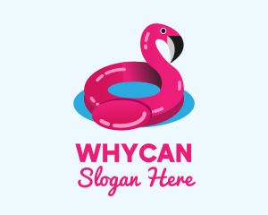 Beach Resort - Inflatable Flamingo Floatie logo design