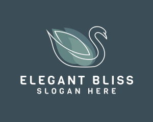 Monoline Swan Bird Logo