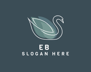 Yoga - Monoline Swan Bird logo design