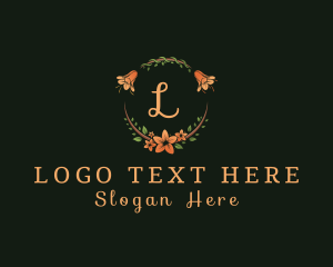 Natural - Nature Flower Wreath logo design