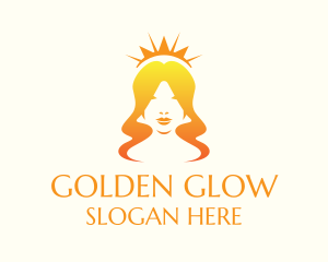 Sunrise Woman Crown logo design
