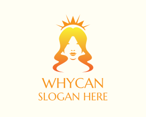 Hairstyle - Sunrise Woman Crown logo design