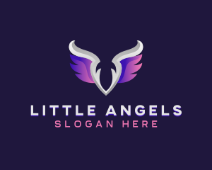 Wings Foundation Angel logo design