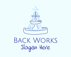 Blue Water Fountain logo design