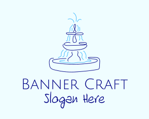 Blue Water Fountain logo design