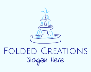 Blue Water Fountain logo design