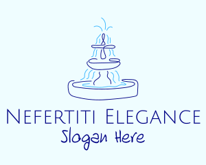 Blue Water Fountain logo design