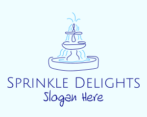 Sprinkle - Blue Water Fountain logo design