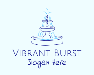 Burst - Blue Water Fountain logo design