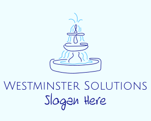 Blue Water Fountain logo design