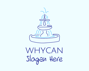 Blue Water Fountain logo design