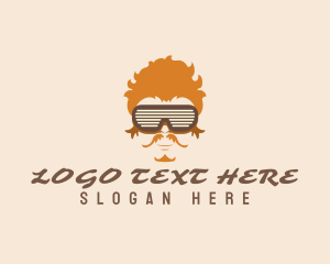 Moustache - Cool Retro Sunglasses logo design