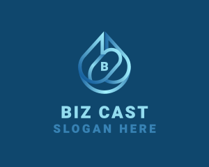 Distilled - Abstract Water Droplet logo design