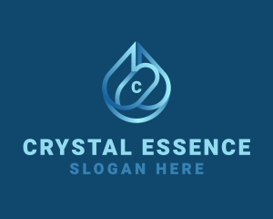 Mineral - Abstract Water Droplet logo design