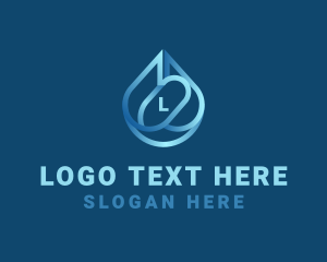 Abstract Water Droplet Logo