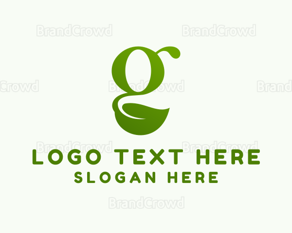 Eco Plant Letter G Logo