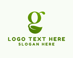 Natural Products - Eco Plant Letter G logo design
