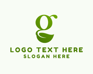 Gradient - Eco Plant Letter G logo design