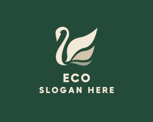 Swan - Organic Swan Bird logo design