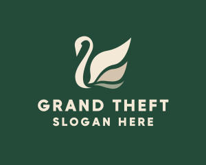 Organic - Organic Swan Bird logo design