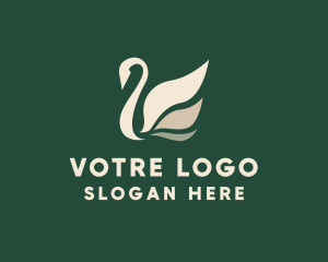 Organic - Organic Swan Bird logo design